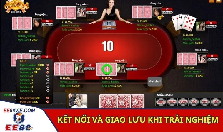 Game Chơi Bài 4 Người - Thử Thách Kịch Tính Tại EE88 4 Kết nối và giao lưu khi trải nghiệm